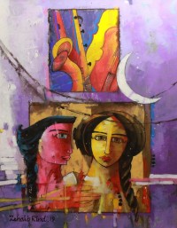 Zohaib Rind, 18 x 24 Inch, Acrylic on Canvas, Figurative Painting, AC-ZR-136